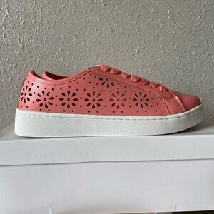 NIB Isaac Mizrahi Live Pink Perforated Tamara Sneakers Sizes 6, 8.5, and 9M